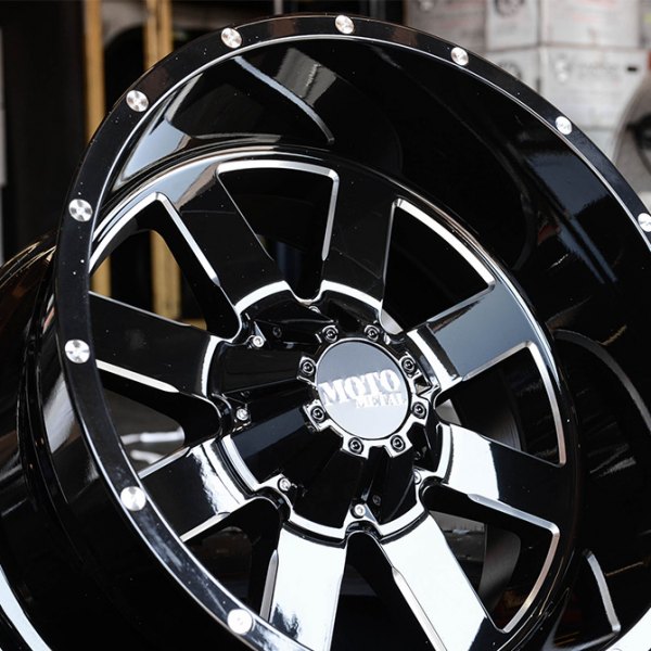MOTO METAL® - MO962 Gloss Black with Machined Face