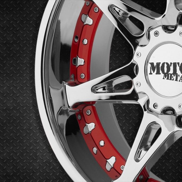 MOTO METAL® - MO961 Chrome Rims with Red Inserts