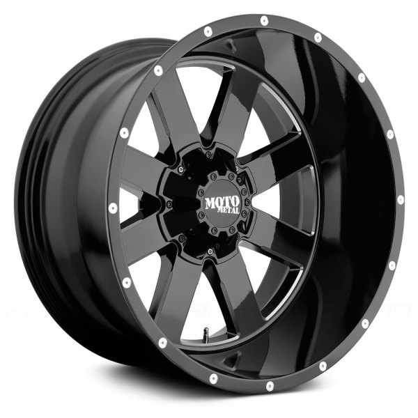 MOTO METAL® - MO962 Gloss Black with Milled Accents