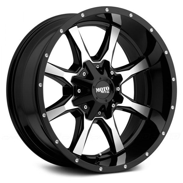MOTO METAL® - MO970 Gloss Black with Machined Face