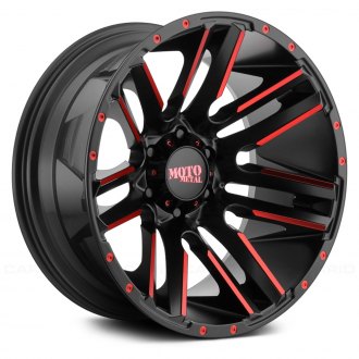 MOTO METAL® - MO978 RAZOR Satin Black with Red Accents