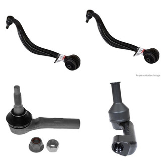 Motorcraft® - Front Driver Side Lower and Upper Control Arm with Ball Joint and Tie Rod End Kit