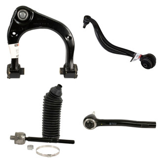 Motorcraft® - Front Driver Side Lower and Upper Control Arm with Ball Joint and Tie Rod End Kit