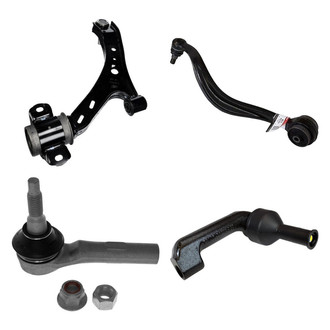Motorcraft® - Front Passenger Side Lower and Upper Control Arm with Ball Joint and Tie Rod End Kit
