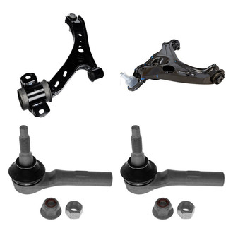 Motorcraft® - Front Passenger Side Lower and Upper Control Arm with Ball Joint and Tie Rod End Kit
