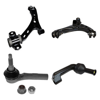 Motorcraft® - Front Passenger Side Lower and Upper Control Arm with Ball Joint and Tie Rod End Kit