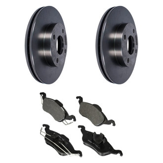 Motorcraft® - Standard Premium™ Plain Front Brake Kit with Ceramic Pads