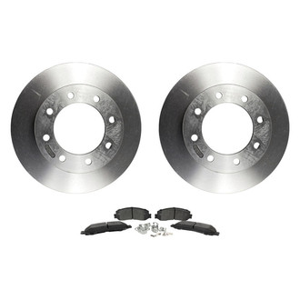 Motorcraft® - Standard Premium 1-Piece Plain Brake Kit with Semi-Metallic Brake Pads