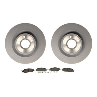 Motorcraft® - Standard Premium™ Plain Front Brake Kit with Semi-Metallic Pads