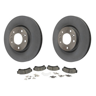 Motorcraft® - Standard Premium 1-Piece Plain Brake Kit with Semi-Metallic Brake Pads