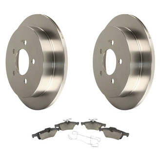 Motorcraft® - Standard Premium 1-Piece Plain Brake Kit with Semi-Metallic Brake Pads