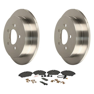Motorcraft® - Standard Premium 1-Piece Plain Brake Kit with Semi-Metallic Brake Pads