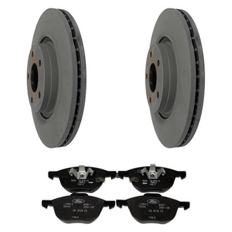 Motorcraft® - Standard Premium™ Plain Front Brake Kit with Ceramic Pads