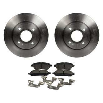 Motorcraft® - Standard Premium 1-Piece Plain Brake Kit with Ceramic Brake Pads