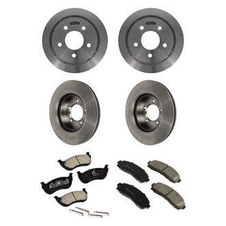 Motorcraft® - Standard Premium™ Plain Front and Rear Brake Kit with Organic Pads
