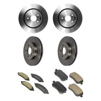 Motorcraft® - Standard Premium 1-Piece Plain Brake Kit with Organic Brake Pads