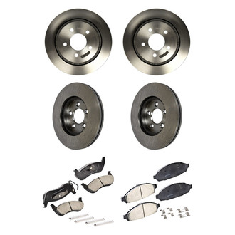 Motorcraft® - Standard Premium 1-Piece Plain Brake Kit with Organic Brake Pads