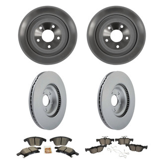 Motorcraft® - Standard Premium 1-Piece Plain Brake Kit with Semi-Metallic Brake Pads