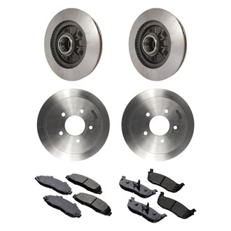 Motorcraft® - Standard Premium 1-Piece Plain Brake Kit with Ceramic Brake Pads
