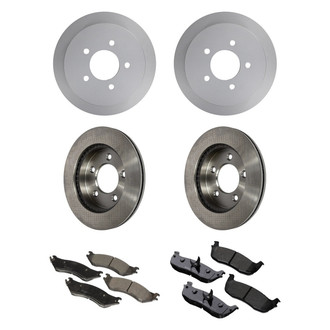 Motorcraft® - Standard Premium™ Plain Front and Rear Brake Kit with Ceramic Pads