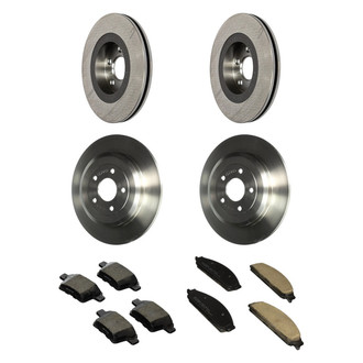 Motorcraft® - Standard Premium 1-Piece Plain Brake Kit with Organic Brake Pads