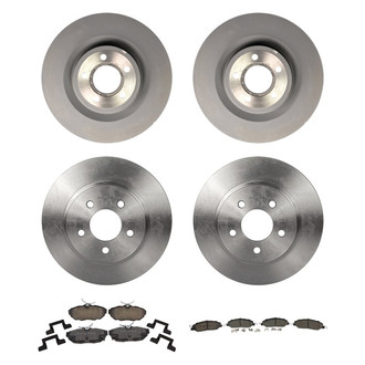 Motorcraft® - Standard Premium 1-Piece Plain Brake Kit with Organic Brake Pads