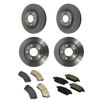 Motorcraft® - Standard Premium 1-Piece Plain Brake Kit with Organic Brake Pads