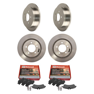 Motorcraft® - Standard Premium™ Plain Front and Rear Brake Kit with Ceramic Pads