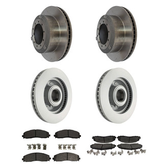 Motorcraft® - Standard Premium 1-Piece Plain Brake Kit with Organic Brake Pads