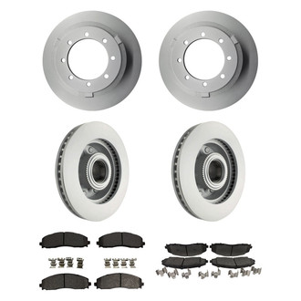 Motorcraft® - Standard Premium 1-Piece Plain Brake Kit with Organic Brake Pads