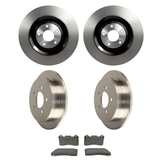 Motorcraft® - Standard Premium™ Plain Front and Rear Brake Kit with Semi-Metallic Pads