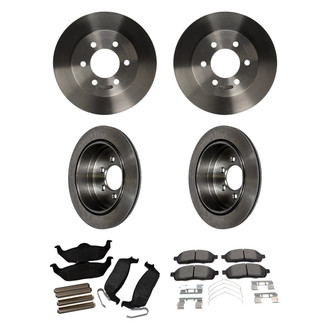 Motorcraft® - Standard Premium 1-Piece Plain Brake Kit with Ceramic Brake Pads