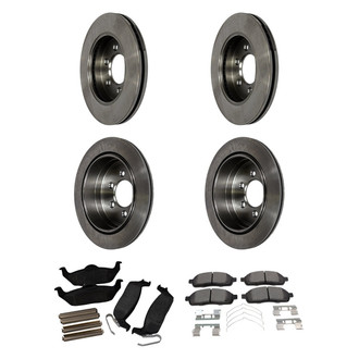 Motorcraft® - Standard Premium 1-Piece Plain Brake Kit with Ceramic Brake Pads