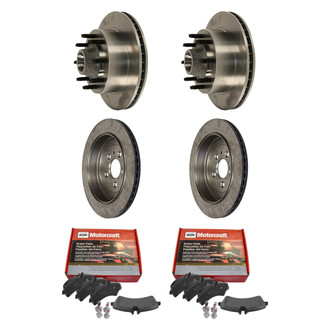 Motorcraft® - Standard Premium™ Plain Front and Rear Brake Kit with Ceramic Pads