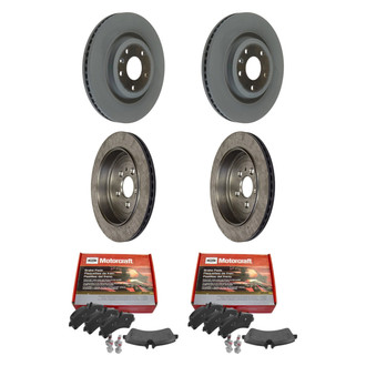 Motorcraft® - Standard Premium™ Plain Front and Rear Brake Kit with Ceramic Pads