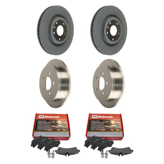 Motorcraft® - Standard Premium™ Plain Front and Rear Brake Kit with Ceramic Pads