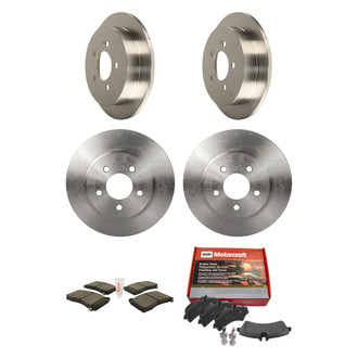 Motorcraft® - Standard Premium™ Plain Front and Rear Brake Kit with Ceramic Pads