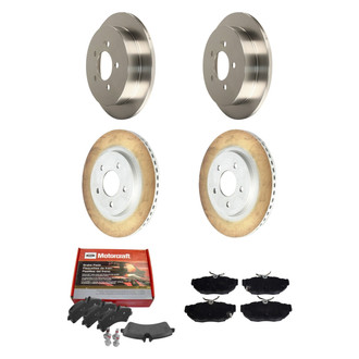 Motorcraft® - Standard Premium™ Plain Front and Rear Brake Kit with Ceramic Pads