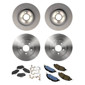 Motorcraft® - Standard Premium™ Plain Front and Rear Brake Kit with Ceramic Pads