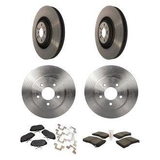 Motorcraft® - Standard Premium™ Plain Front and Rear Brake Kit with Ceramic Pads