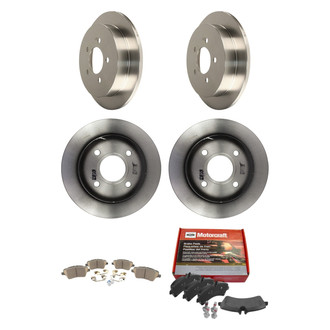 Motorcraft® - Standard Premium™ Plain Front and Rear Brake Kit with Ceramic Pads