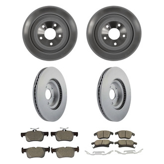 Motorcraft® - Standard Premium 1-Piece Plain Brake Kit with Ceramic Brake Pads