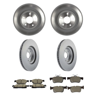 Motorcraft® - Standard Premium™ Plain Front and Rear Brake Kit with Ceramic Pads