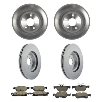 Motorcraft® - Standard Premium™ Plain Front and Rear Brake Kit with Ceramic Pads