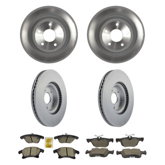 Motorcraft® - Standard Premium™ Plain Front and Rear Brake Kit with Ceramic Pads