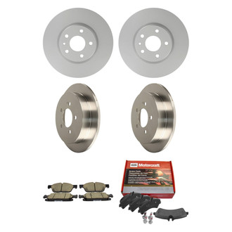 Motorcraft® - Standard Premium™ Plain Front and Rear Brake Kit with Ceramic Pads