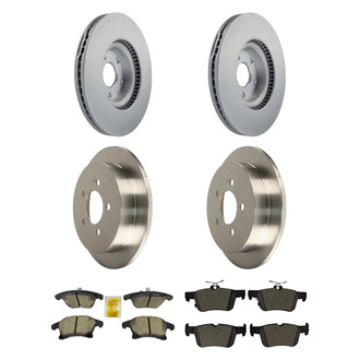 Motorcraft® - Standard Premium™ Plain Front and Rear Brake Kit with Ceramic Pads