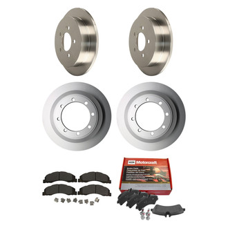 Motorcraft® - Standard Premium™ Plain Front and Rear Brake Kit with Ceramic Pads