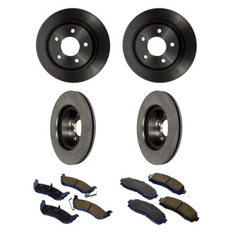 Motorcraft® - SuperDuty 1-Piece Plain Brake Kit with Ceramic Brake Pads