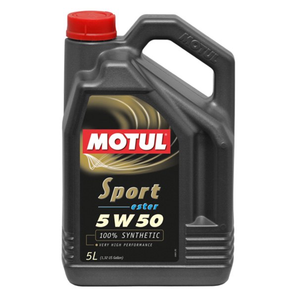 Motul USA® - Sport SAE 5W-50 Full Synthetic Motor Oil, 5 Liters (5.28 Quarts)